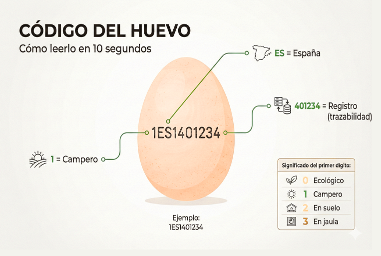 Códigos del huevo: qué significan y cómo interpretarlos (sin equivocarte al comprar)